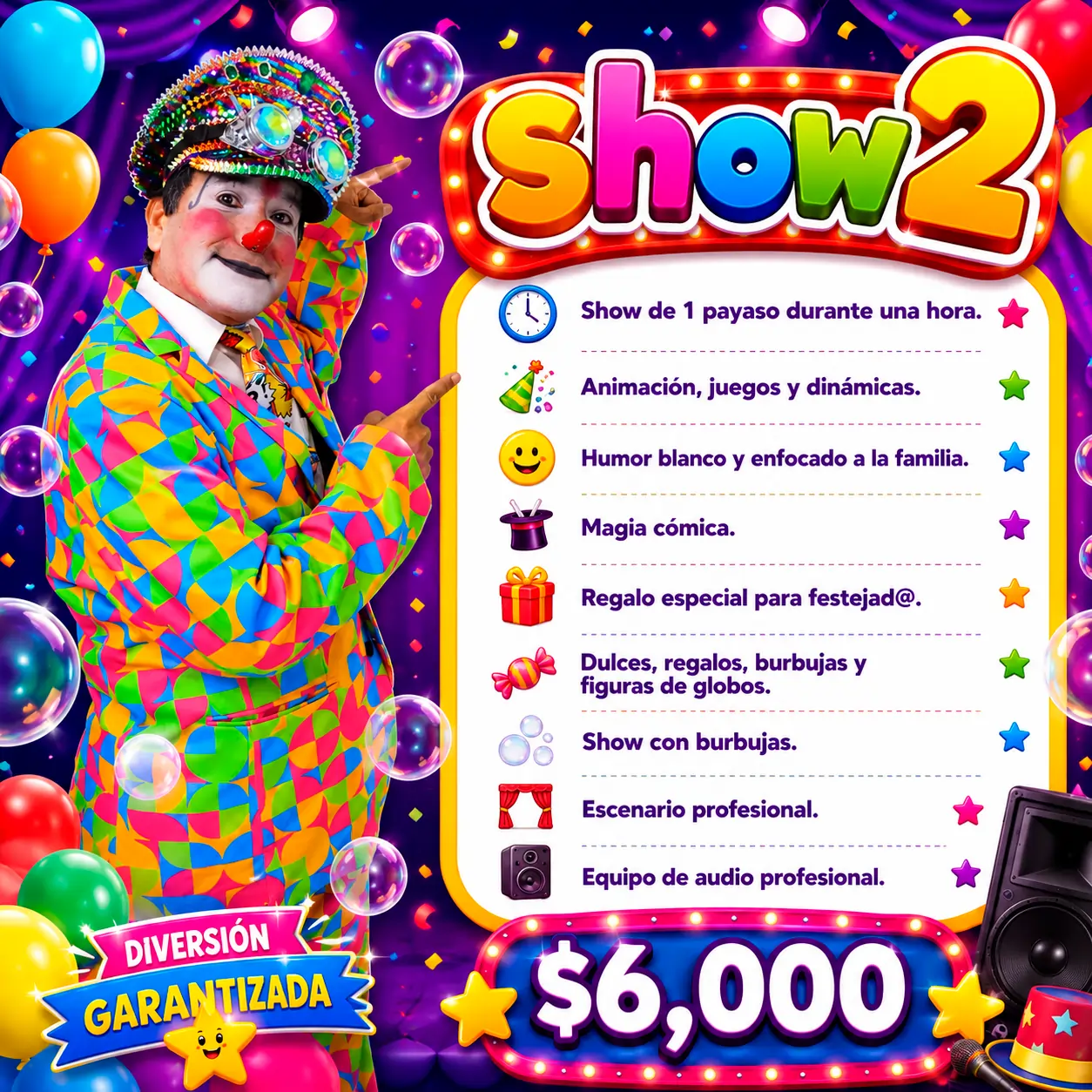 Paquete 2 Payasos Toluca
